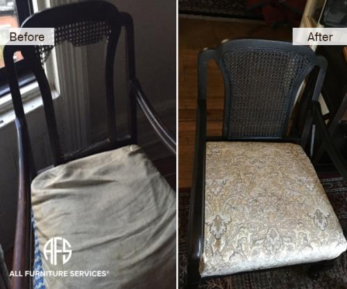 Cane change upholstery seat cushion and back canning chair